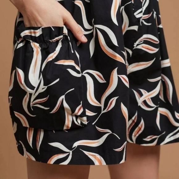 ANTHRO Hei Hei Palma Romper Black Printed Size XS - Picture 4 of 13